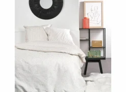 Dekbedovertrek Sunshine  220x240cm - katoen - wit & beige