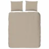 Dekbedovertrek Uni 200x220cm - flanel - zand