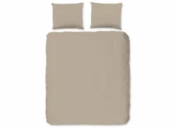 Dekbedovertrek Uni 200x220cm - flanel - zand