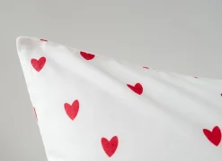 Dekbedovertrek 240x200/220cm - katoen - hearts red