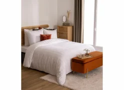 Dekbedovertrek 260x240cm - katoen - satijn wit