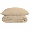 Dekbedovertrek 260x240cm - percale katoen - beige
