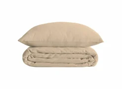 Dekbedovertrek 240x220cm - percale katoen - beige