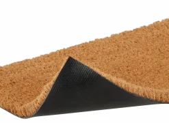 Deurmat 25x75cm - kokosvezel & plastiek - bruin