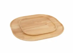 Dienblad 44x44,5cm - rubberhout - naturel