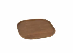 Dienblad 29x30cm - rubberhout - bruin