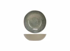 Cosy & Trendy Diep bord Oona Ø19cm - keramiek - zand & groen