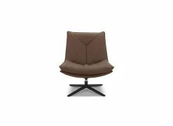 Draaifauteuil A8036 75x90x87cm - leder - cognac