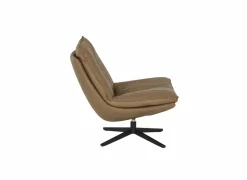 Draaifauteuil A8036 75x90x87cm - leder - cognac