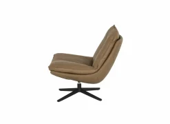 Draaifauteuil A8036 75x90x87cm - leder - cognac