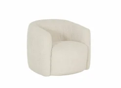 Draaifauteuil Alken 87x87x77cm - bouclé - beige