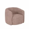 Draaifauteuil Alken 87x87x77cm - stof - roze