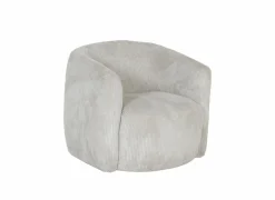 Draaifauteuil Alken 87x87x77cm - ribfluweel - beige