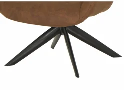 Draaifauteuil Catalano 80x75x78cm - stof - cognac