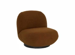 Draaifauteuil Criollo 91x95x71cm - bouclé - roestbruin