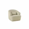 Draaifauteuil Dora 80x86x76cm linnen - beige