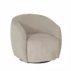 Draaifauteuil Gela 85x95x80cm - stof - lichtbruin
