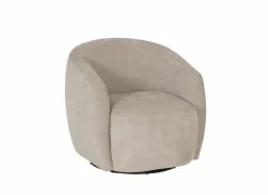 Draaifauteuil Gela 85x95x80cm - stof - lichtbruin