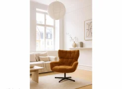 Draaifauteuil Hopi 80x83x88cm - stof - oranje