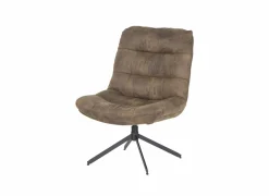 Draaifauteuil Nanook 71x71x94cm - stof - bruin