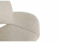 Draaistoel Adrian 60x58x86cm - polyester - wit