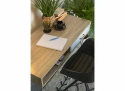 Draaistoel Burning 58x55x83.5cm - lederlook - zwart