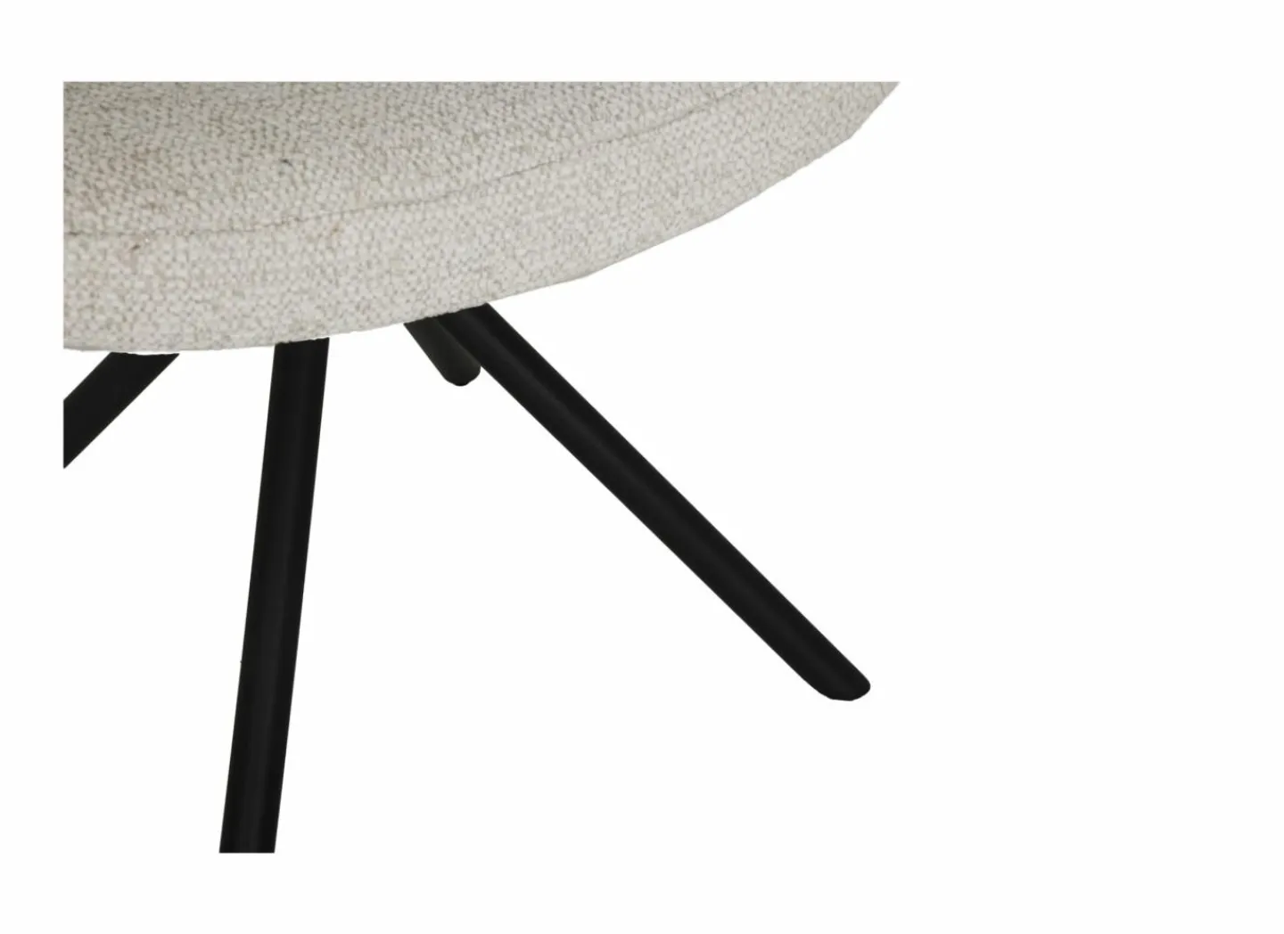 Draaistoel Josea 66x55x88cm - polyestervezel - beige