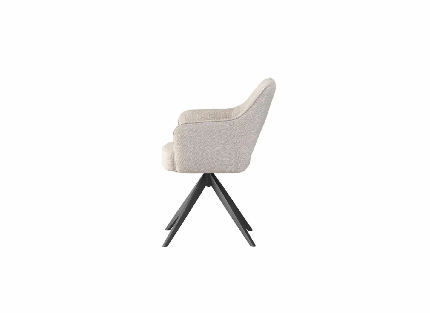 Draaistoel Mesa 55x48x84cm - stof - greige