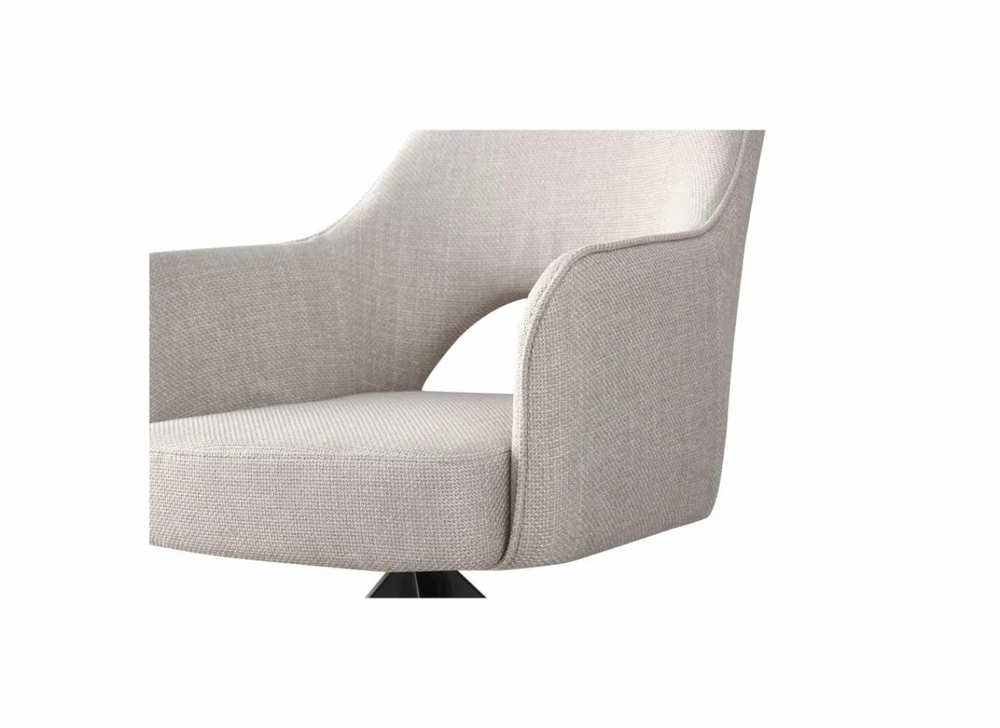 Draaistoel Mesa 55x48x84cm - stof - greige