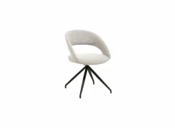 Draaistoel Yara 47,5x59,5x8,5cm - stof - wit