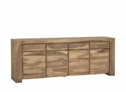 Dressoir Carbone  225cm - sheesham massief & decor - naturel