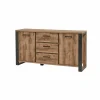 Dressoir 177cm - decor - bruin & zwart