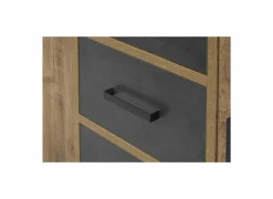 Dressoir 184cm - decor - bruin & zwart