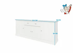 Dressoir 215cm - decor - lariks & bruine eik