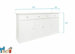 Dressoir 215cm - decor - lariks & bruine eik