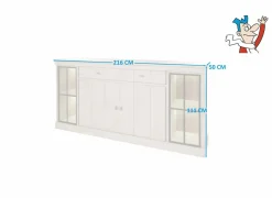 Dressoir 216cm - decor - natuurlijke olm