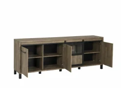 Dressoir 238cm - decor - old teak & matt black
