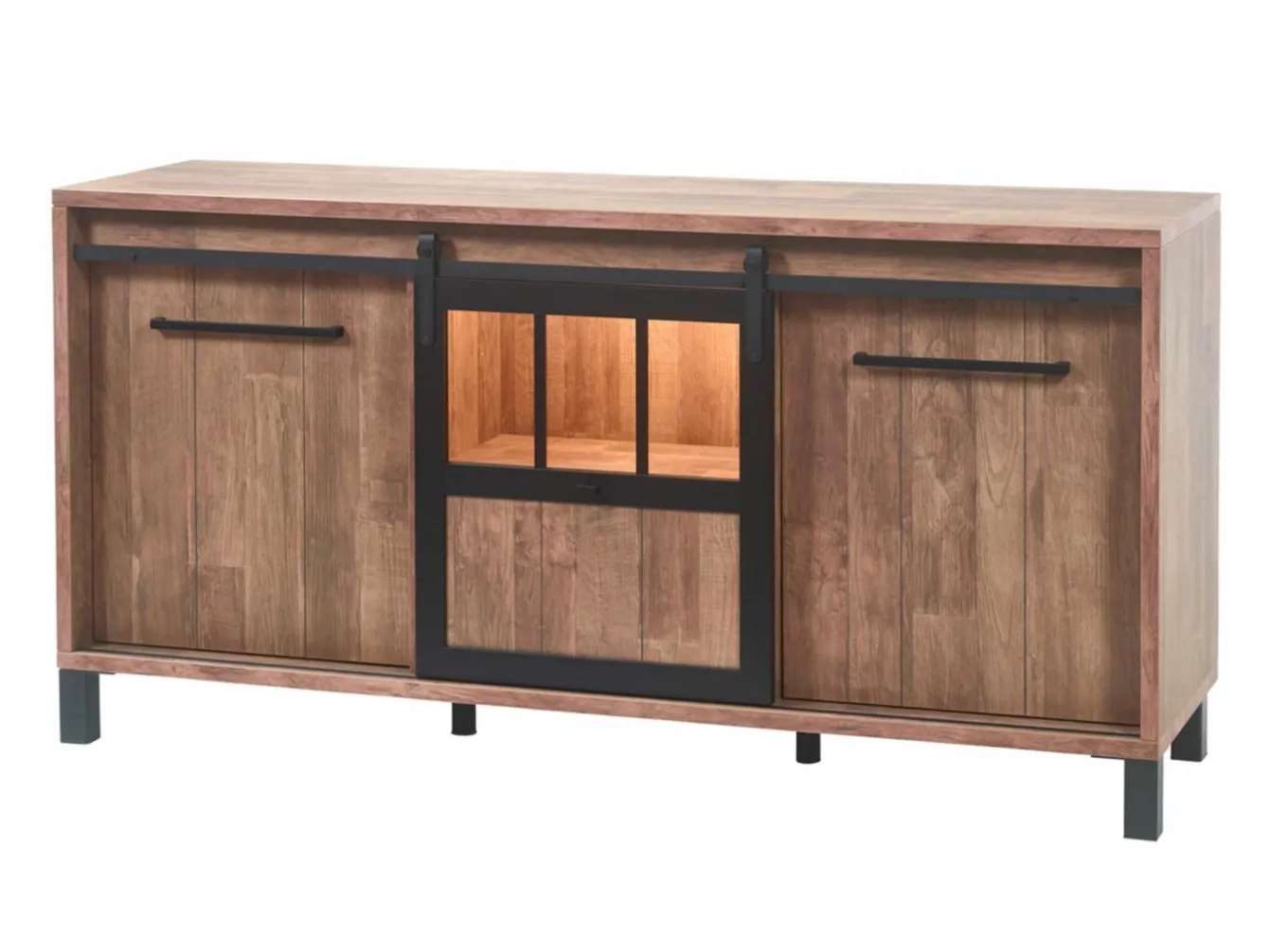 Dressoir 179cm - decor - old teak & matt black