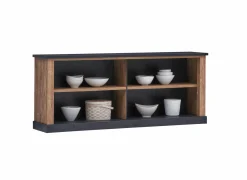 Dressoir Etienne 221cm - decor - industriële eik & zwart