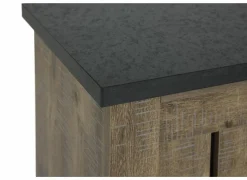 Dressoir Etienne 221cm - decor - industriële eik & zwart