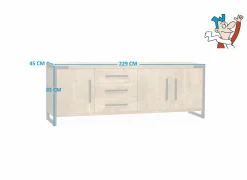 Dressoir Galaxy 229cm - lamulux - mango