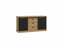 Dressoir Kaszimiro 173cm - decor - waterford eik & zwart