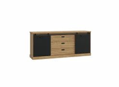 Dressoir Kaszimiro 213cm - decor - waterford eik & zwart