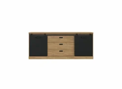 Dressoir Kaszimiro 213cm - decor - waterford eik & zwart