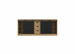 Dressoir Kaszimiro 213cm - decor - waterford eik & zwart