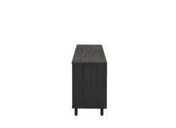 Dressoir Mauri 240cm - eik massief & decor - zwart