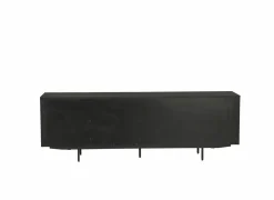 Dressoir Mauri 240cm - eik massief & decor - zwart