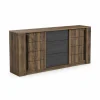 Dressoir Monaco 206cm - decor - saloon eik & zwart