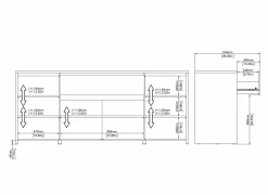 Dressoir Next 197cm - decor - wit & jackson hickory