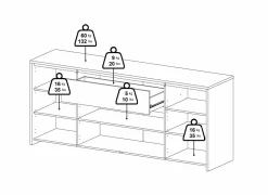 Dressoir Next 197cm - decor - wit & jackson hickory
